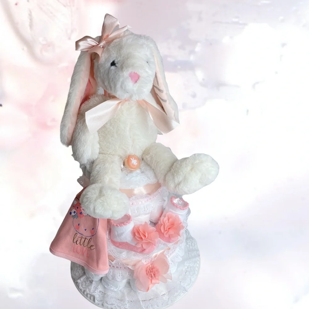 Bunny Diaper Cake, Easter Diaper Cake